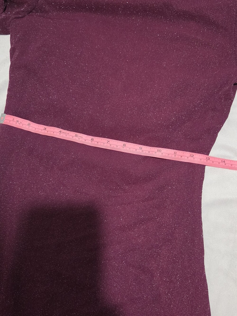 Cider Deep Plum Long-Sleeve Draped Back Mini Dress "M" - Picture 4 of 7